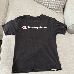 Champion Gray Tee with Iconic Logo